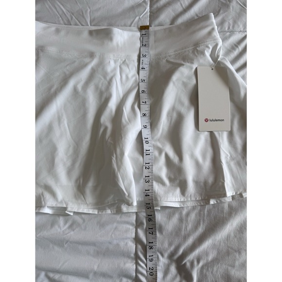New Lululemon Lightweight High-Rise Tennis Skirt Size 12 White LW8AJGS Skort NWT - Picture 4 of 14